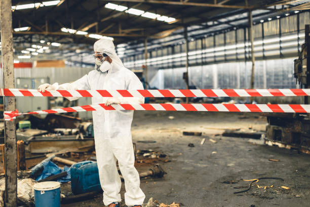 Professional Sewage Cleanup technician working in Springdale, SC